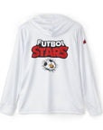 Futbol Stars White - Adult Sports Warmup Hoodie